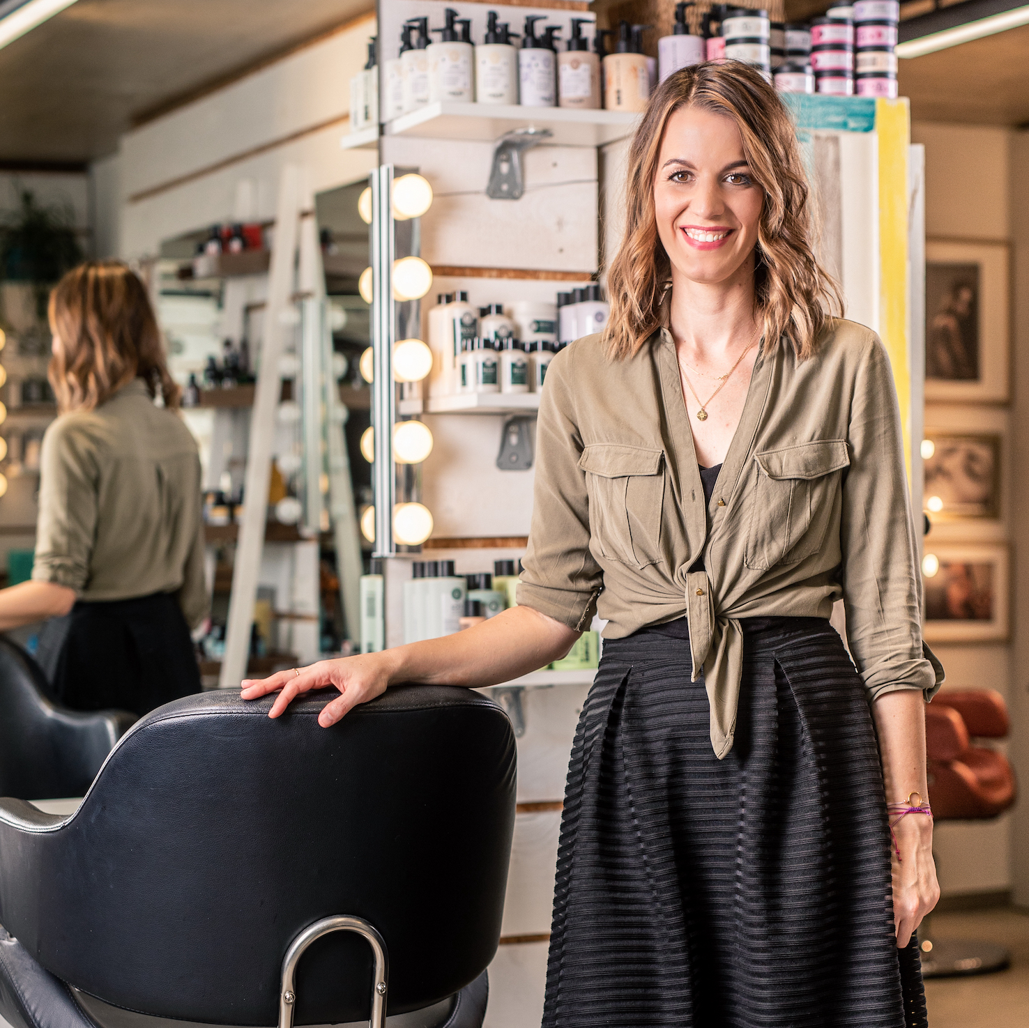 Anika Marekwica (geborene Raskopp) ist Friseurmeisterin und Gründerin von Raskopp Hair & Make-up 